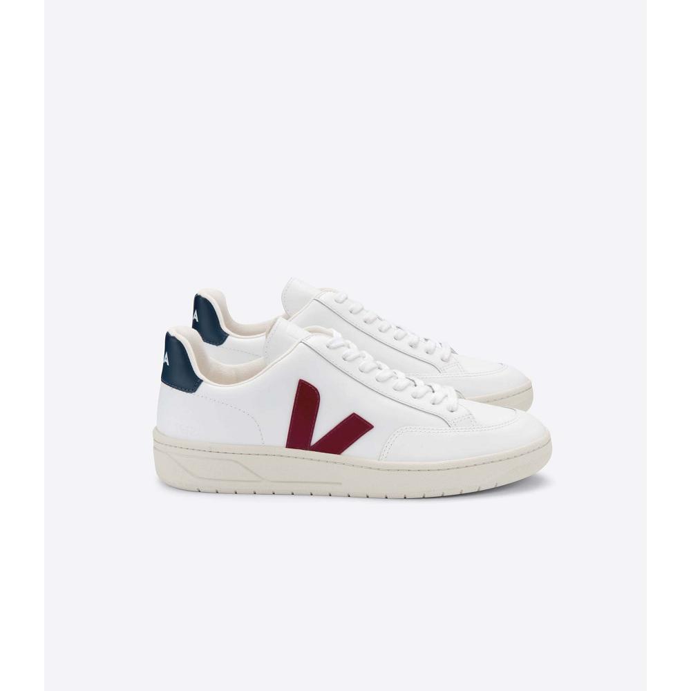 Αθλητικά Παπούτσια ανδρικα Veja V-12 LEATHER White/Red | GR 341PJJ